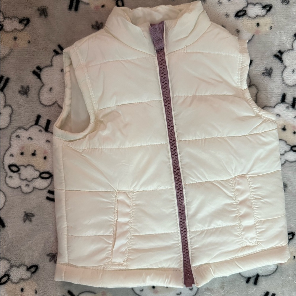 Carter's Cream Quilted Puffer Vest